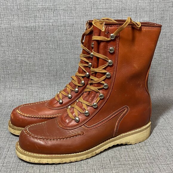 Vintage 60\'s Men\'s Size 9 C Montgomery Ward Power House Brown Combat Boots main image 10